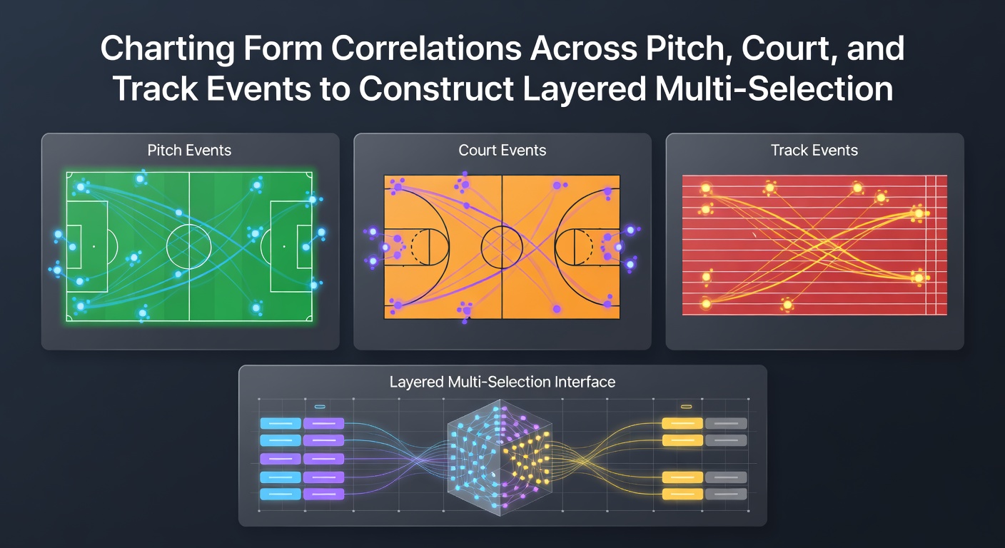 Chart displaying layered multi-selection portfolio construction using correlated form data from multiple sports