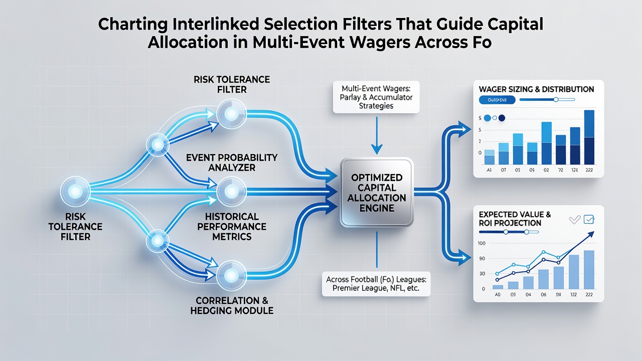 Flowchart illustrating capital flow between football, racing, and tennis filters