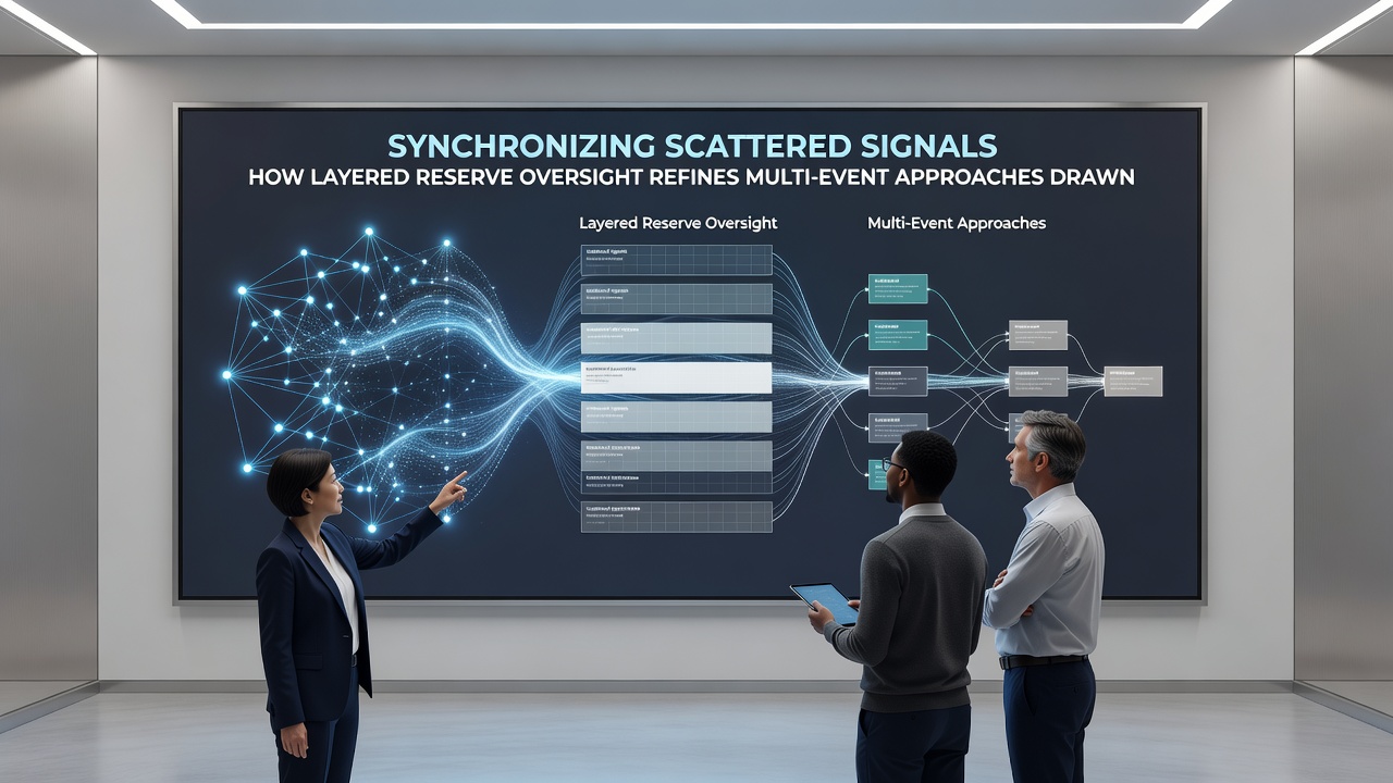 Flowchart illustrating signal synchronization across reserve layers with inputs from diverse economic forecast providers